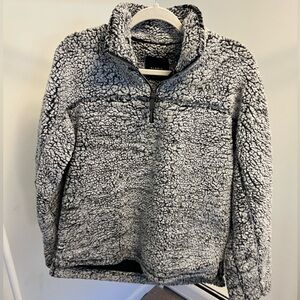Grey Fluffy Sherpa Jacket